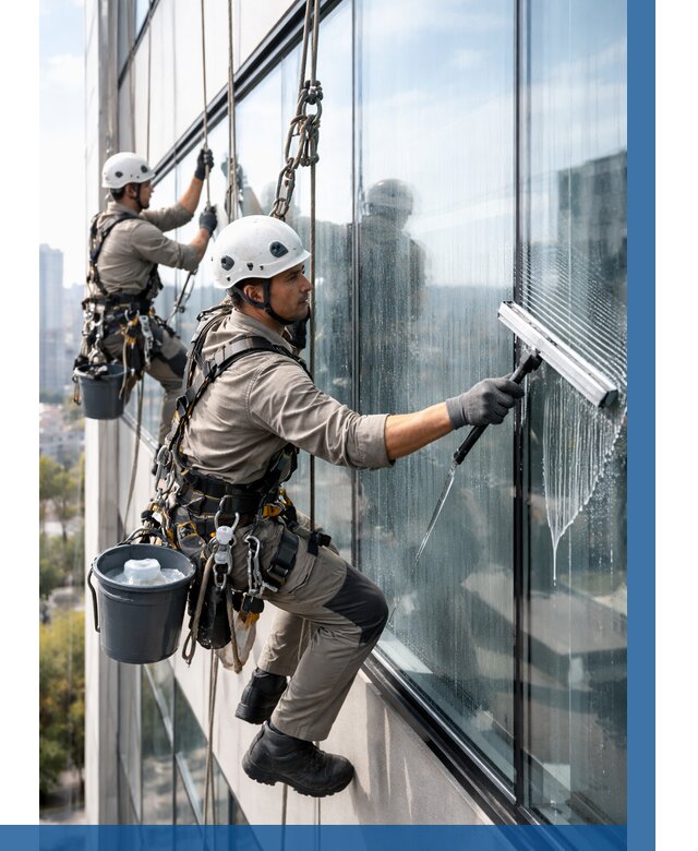 Мойка окон альпинистами в Липецке от 4677 р. | ВЫСОТНИК-Лпц