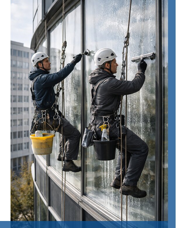 Мойка панорамных окон в Липецке от 364 р. заказать у ВЫСОТНИК-Лпц