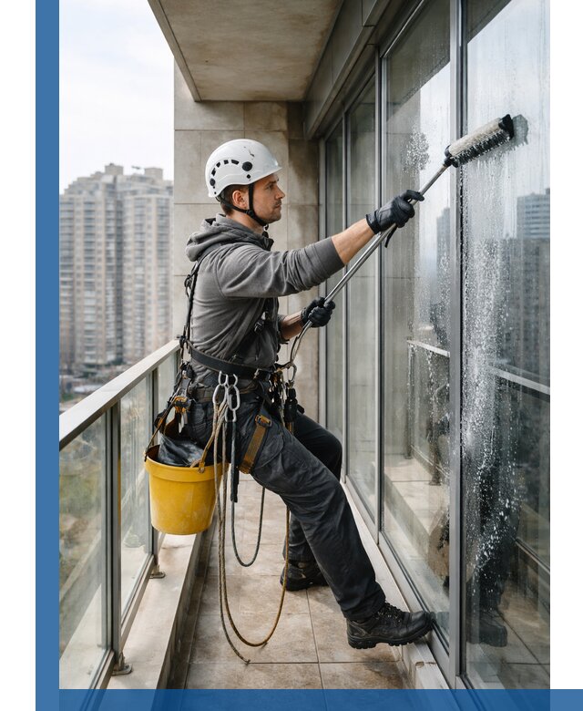 Профессиональная мойка балконного остекления в Липецке