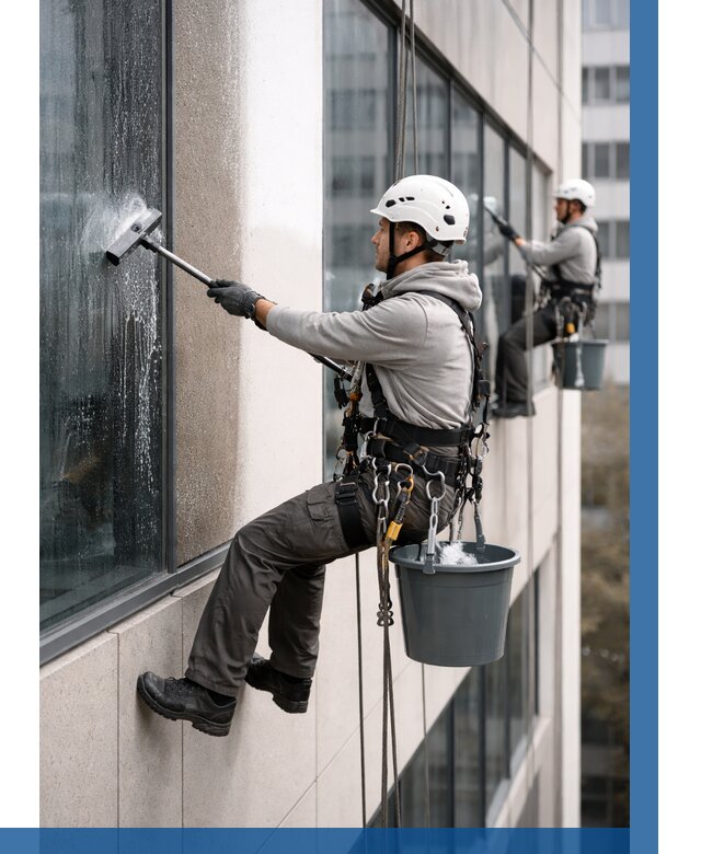 Мойка фасадов зданий в Липецке под ключ от 364 р. | ВЫСОТНИК-Лпц