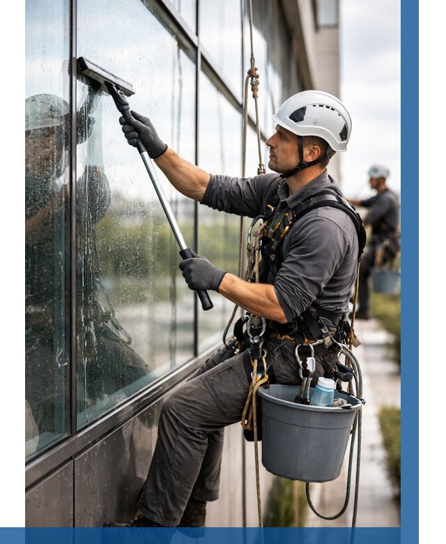 Мойка стеклянных фасадов в Липецке от 208 р. | ВЫСОТНИК-Лпц