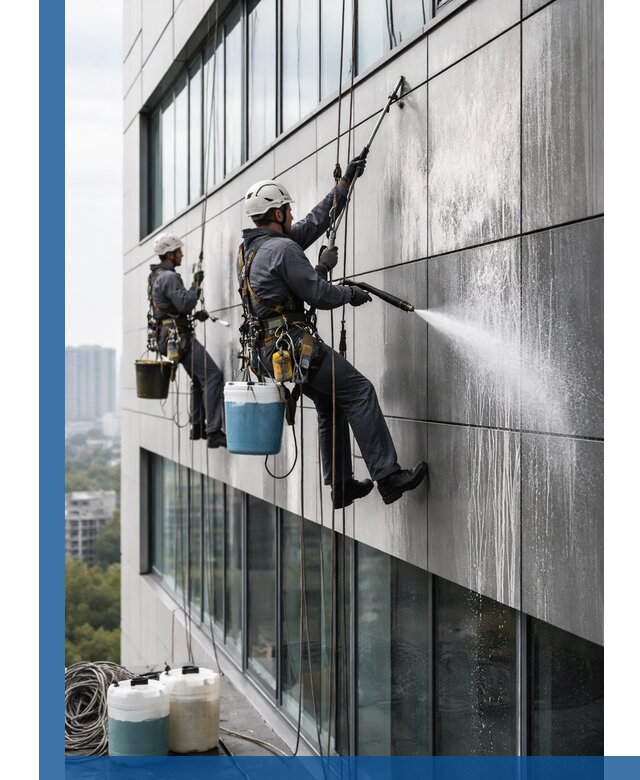 Профессиональная мойка вентилируемых фасадов в Липецке