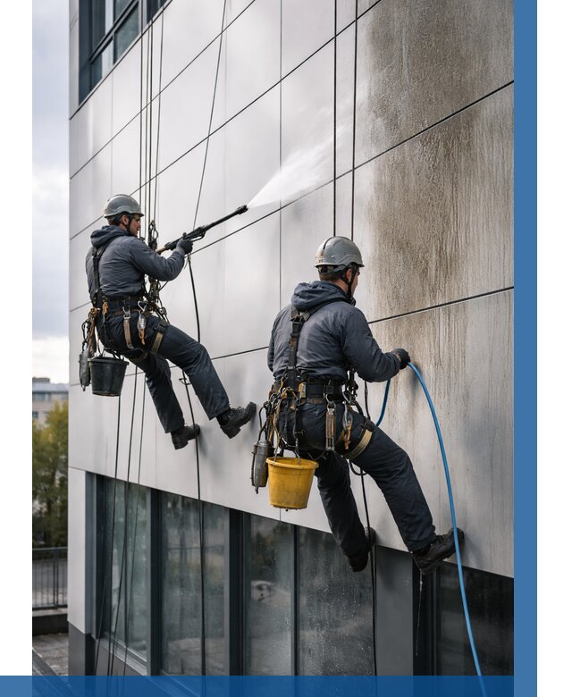 Мойка фасада из композита в Липецке по цене от 312 р. | ВЫСОТНИК-Лпц