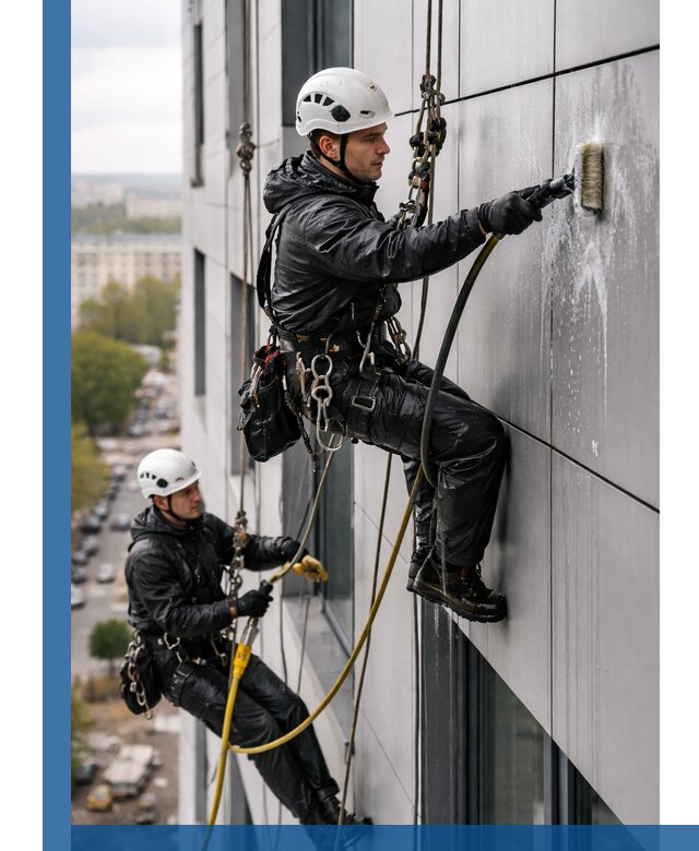 Профессиональная мойка фасада из композита в Липецке