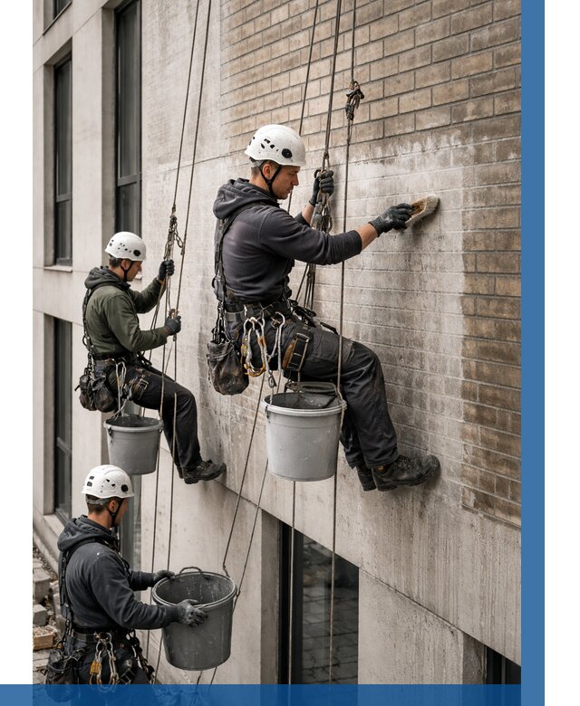 Удаление высолов с фасада в Липецке от 260 р. | ВЫСОТНИК-Лпц