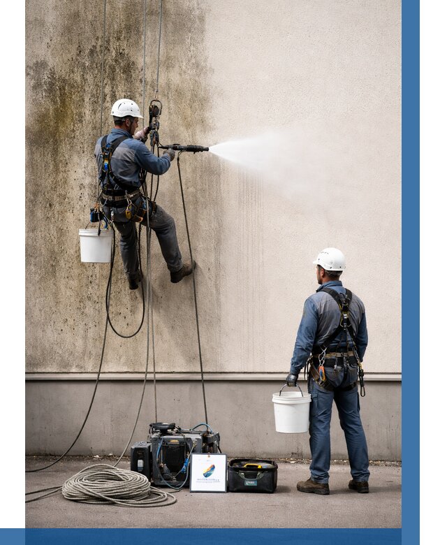 Очистка фасада от плесени в Липецке от 312 р. | ВЫСОТНИК-Лпц