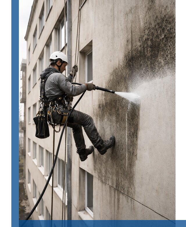 Профессиональная очистка фасадов от плесени в Липецке