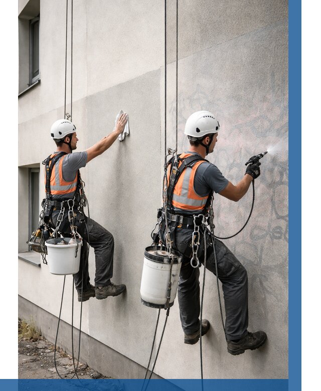 Антиграффити покрытие фасада в Липецке от 624 р. | ВЫСОТНИК-Лпц