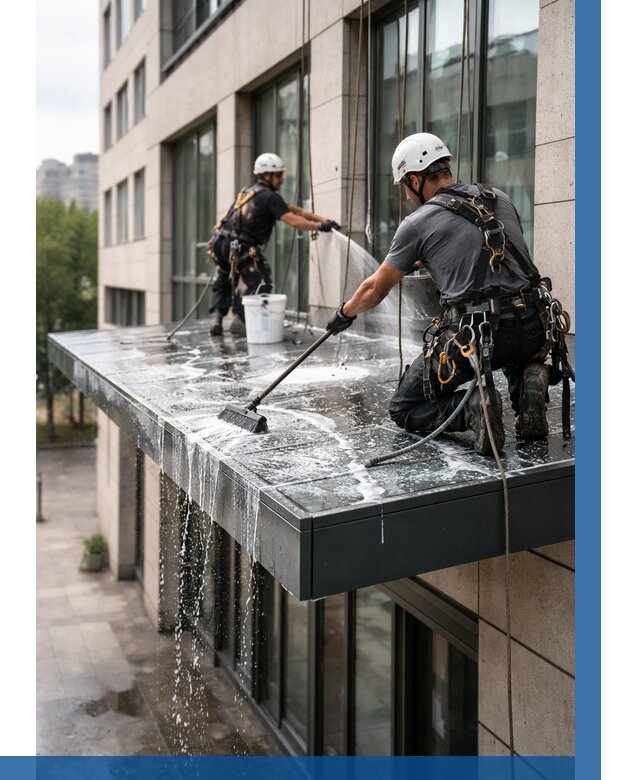 Мойка козырьков и навесов в Липецке от 3638 р. | ВЫСОТНИК-Лпц