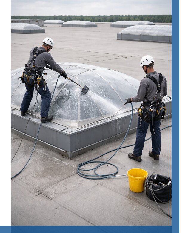 Мойка зенитных фонарей в Липецке, заказать от 4677 р. | ВЫСОТНИК-Лпц