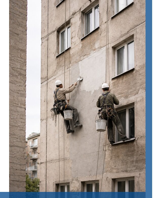 Косметический ремонт фасада в Липецке от 1143 р. | ВЫСОТНИК-Лпц