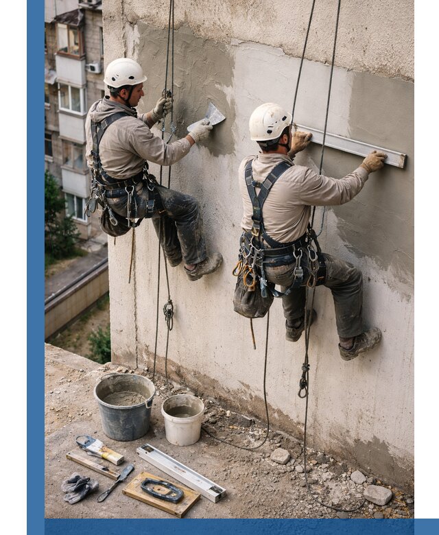 Комплексный ремонт штукатурного фасада с гарантией в Липецке