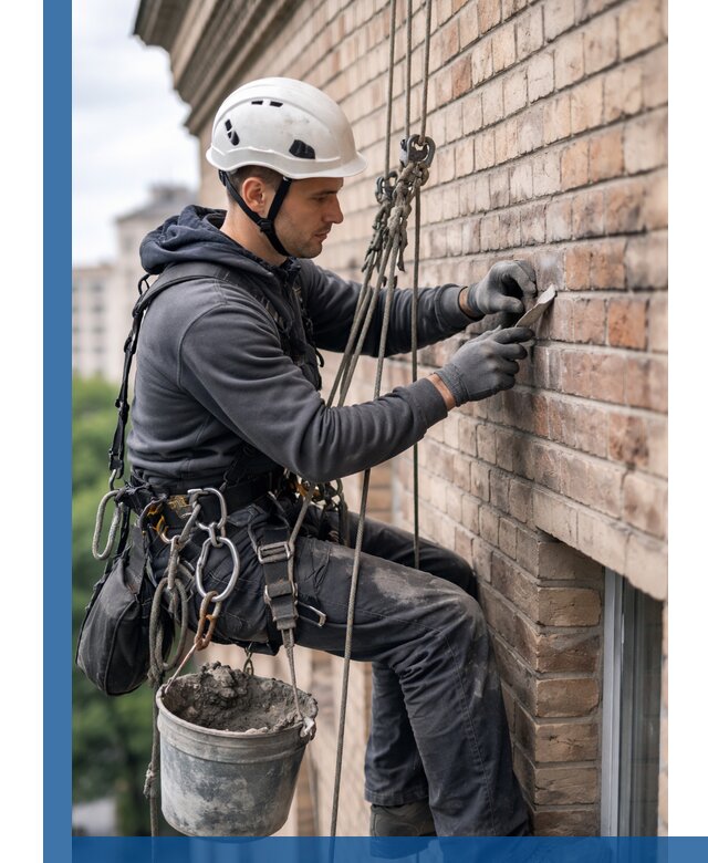 Качественный ремонт кирпичной кладки фасада в Липецке с гарантией