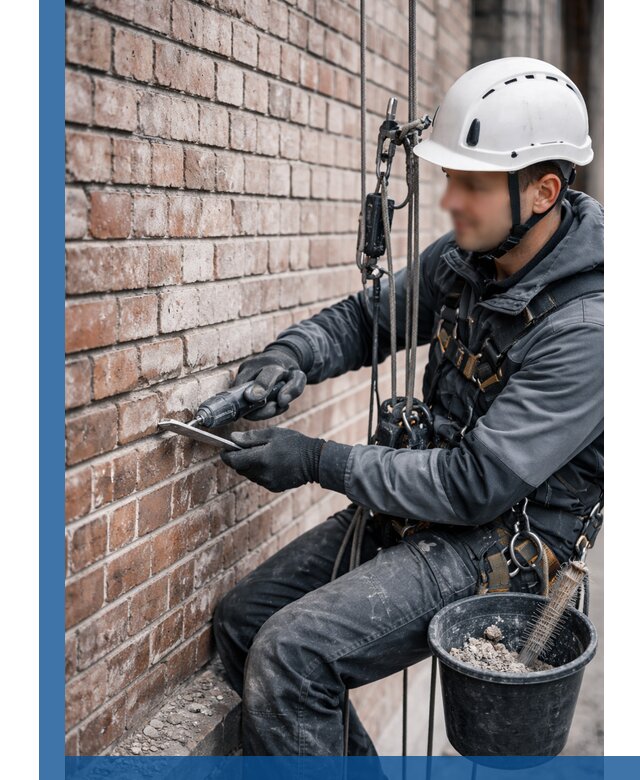 Расшивка кирпичных швов фасадов и стен, ремонт в Липецке