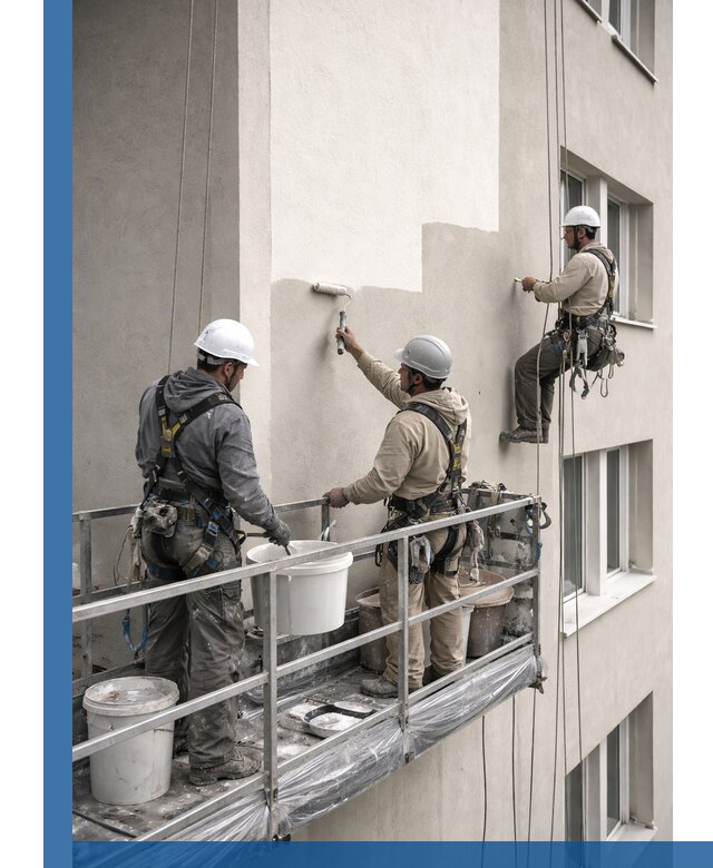 Покраска оштукатуренного фасада в Липецке под ключ с гарантией