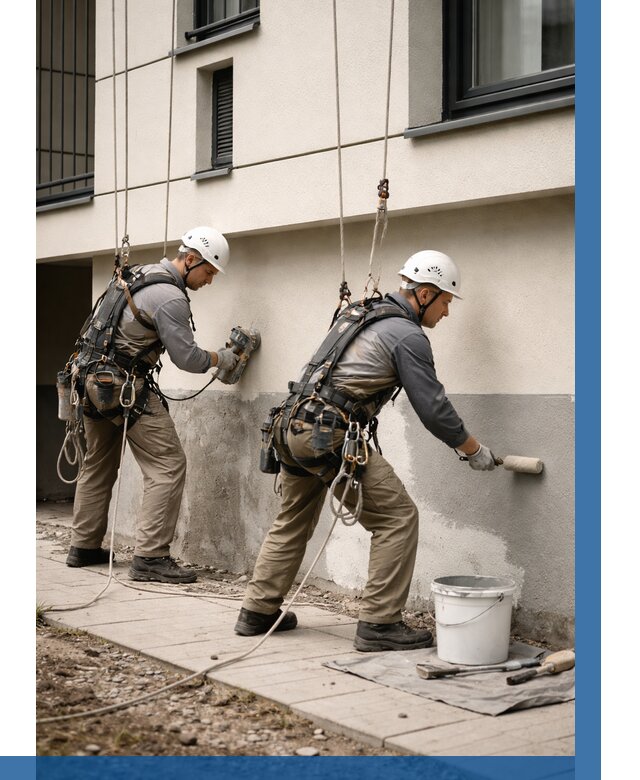 Окраска цоколя здания в Липецке от 468 р. под ключ | ВЫСОТНИК-Лпц