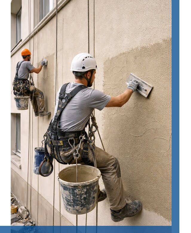 Декоративная штукатурка фасада в Липецке от 1247 р. | ВЫСОТНИК-Лпц