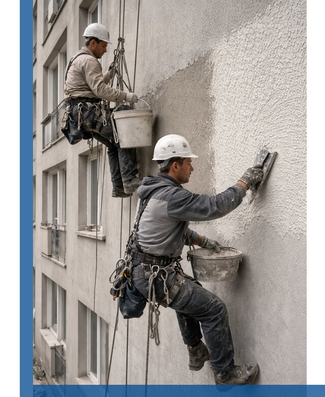 Нанесение декоративной штукатурки короед на фасад в Липецке