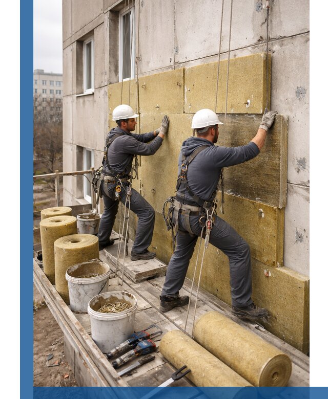 Утепление фасада минватой в Липецке под ключ с гарантией