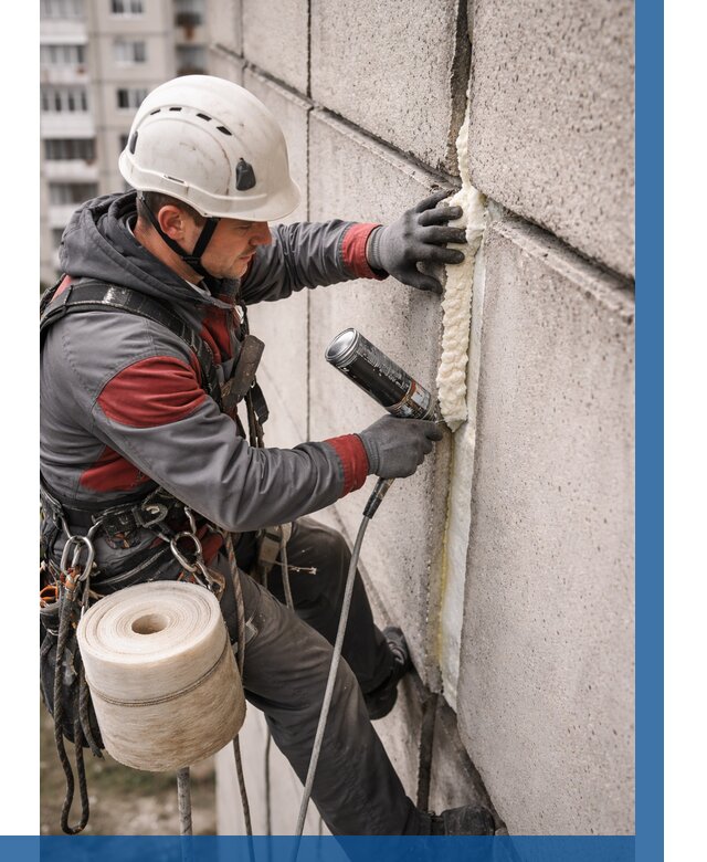 Утепление межпанельных швов в Липецке от 728 р. | ВЫСОТНИК-Лпц