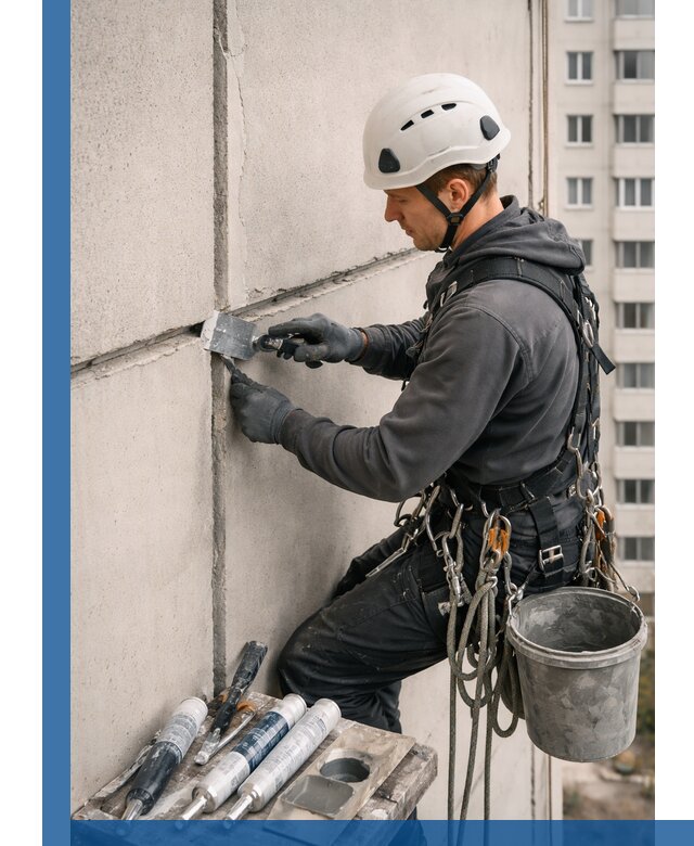 Ремонт межпанельных швов в Липецке герметизация и восстановление