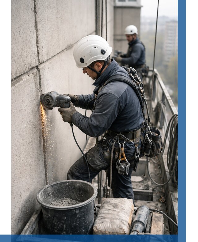 Штробление межпанельных швов в Липецке от 1247 р. | ВЫСОТНИК-Лпц