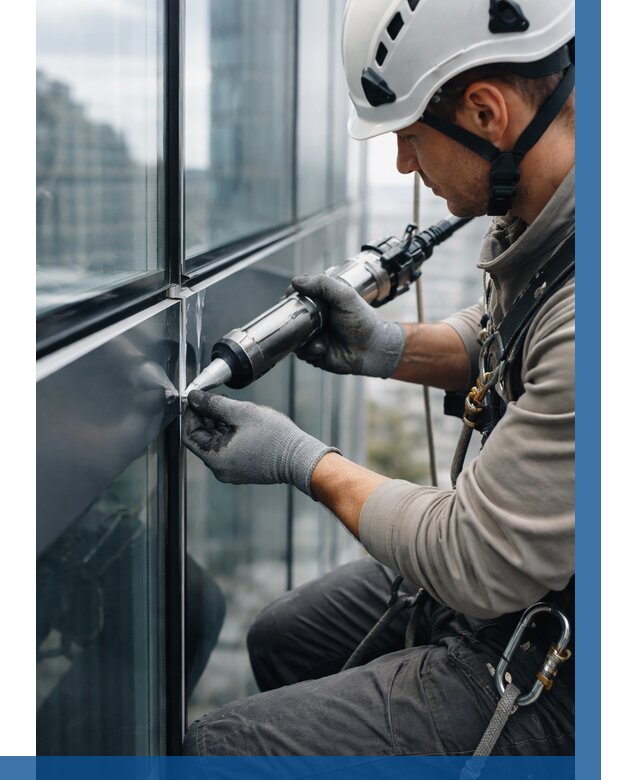 Герметизация стыков витража в Липецке от 1247 р. | ВЫСОТНИК-Лпц