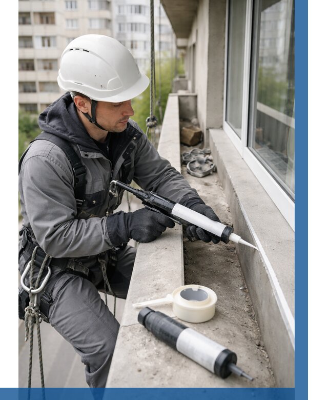 Герметизация швов лоджии в Липецке от 4677 р. | ВЫСОТНИК-Лпц