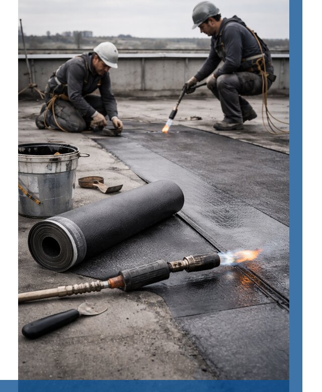 Ремонт рулонной кровли в Липецке от 676 р. | ВЫСОТНИК-Лпц