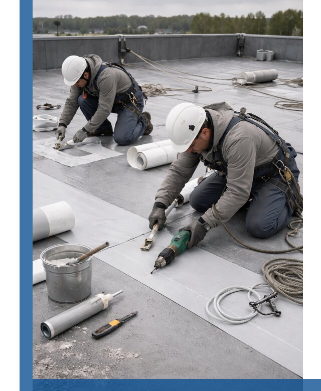 Ремонт мембранной кровли в Липецке качественно и с гарантией