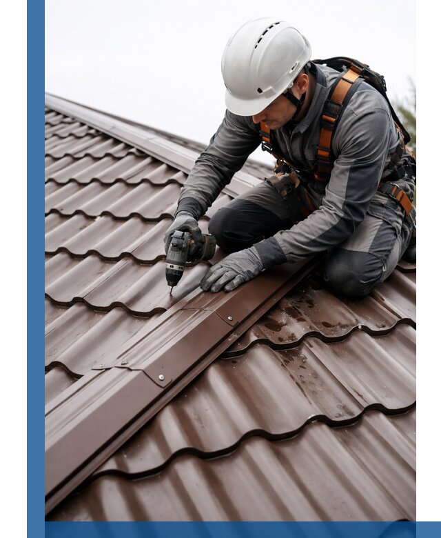 Ремонт металлочерепицы на крыше в Липецке профессионально