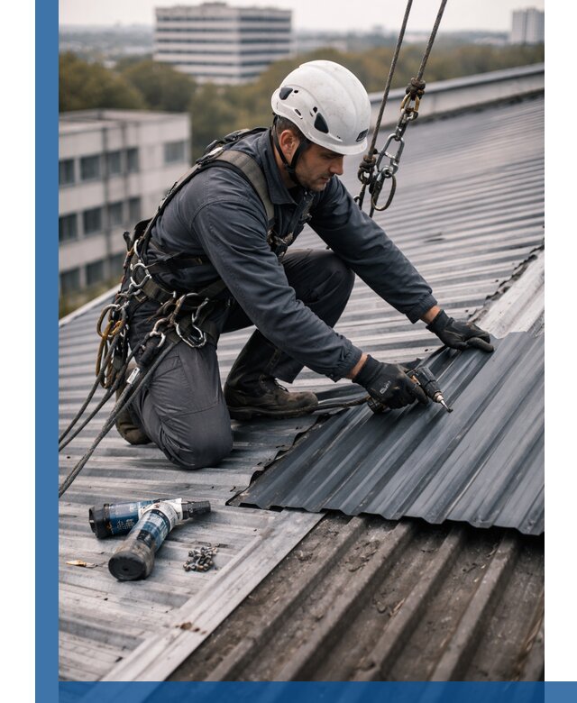 Ремонт профнастила на кровле в Липецке, работы под ключ