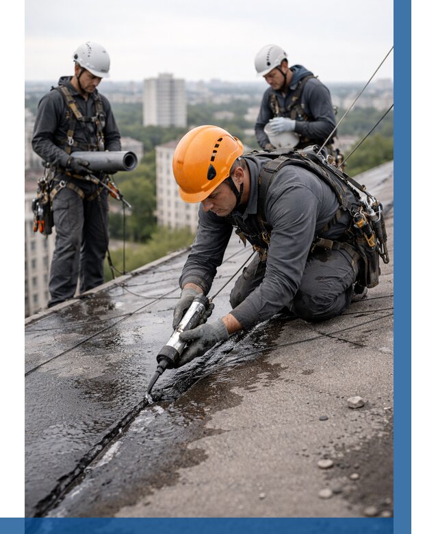 Устранение протечек кровли в Липецке от 12473 р. | ВЫСОТНИК-Лпц