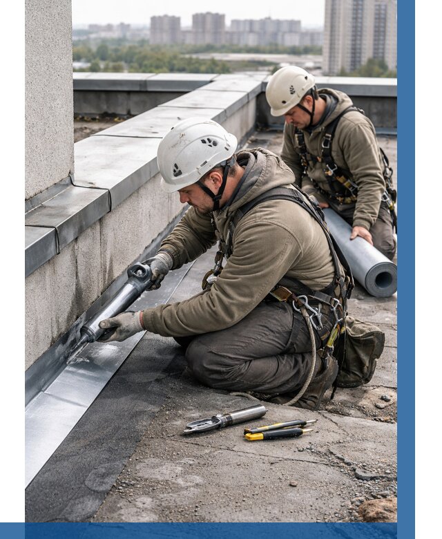 Ремонт кровельных примыканий в Липецке от 1247 р. | ВЫСОТНИК-Лпц