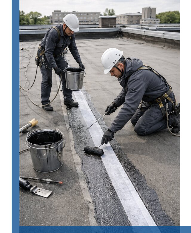 Гидроизоляция кровли мастикой в Липецке надежная защита