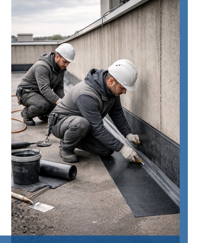 Гидроизоляция примыканий на кровле в Липецке от 935 р. | ВЫСОТНИК-Лпц