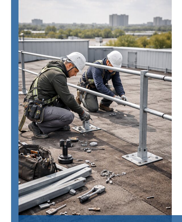 Монтаж кровельного ограждения в Липецке под ключ с гарантией