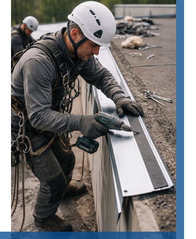 Монтаж капельника на кровле в Липецке от 312 р. | ВЫСОТНИК-Лпц