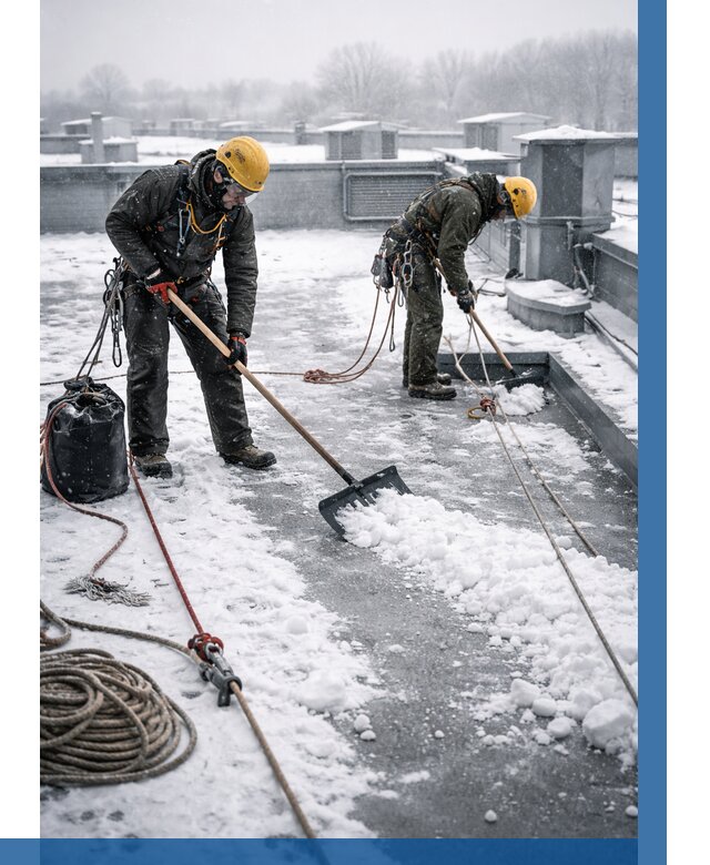 Очистка крыши от снега в Липецке от 7796 р. | ВЫСОТНИК-Лпц