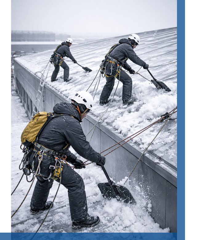 Очистка навесов от снега в Липецке от 4677 р. | ВЫСОТНИК-Лпц