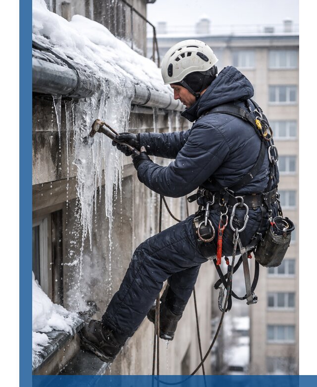 Удаление наледи и чистка водостоков в Липецке оперативно и безопасно
