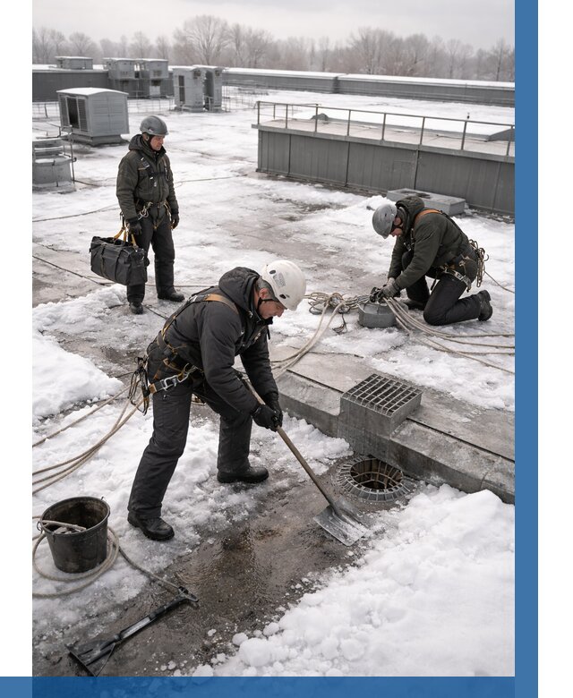 Абонентское обслуживание кровли зимой в Липецке от 8315 р. | ВЫСОТНИК-Лпц