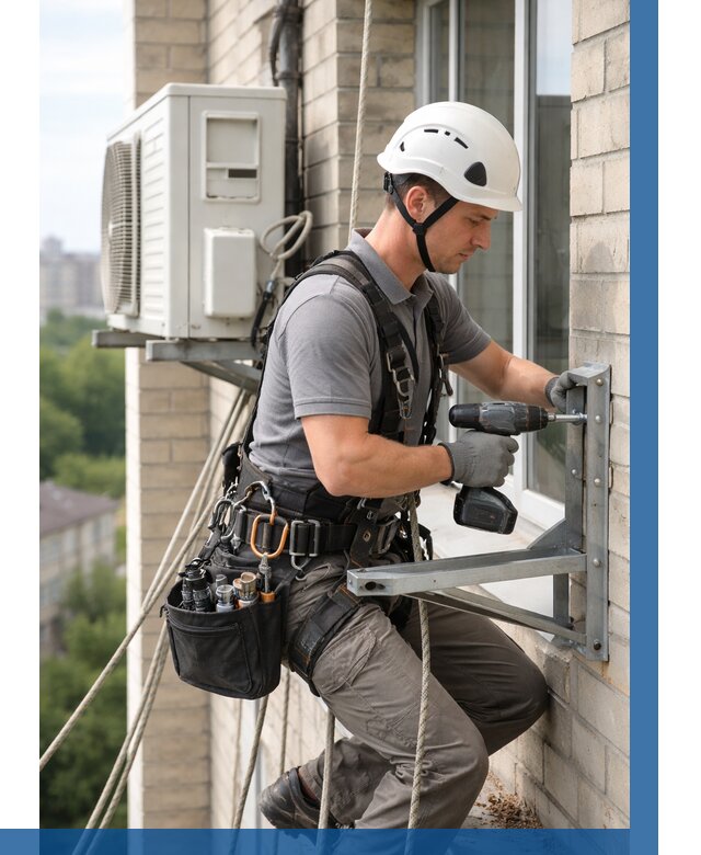 Установка кронштейнов кондиционера в Липецке от 3638 р. | ВЫСОТНИК-Лпц