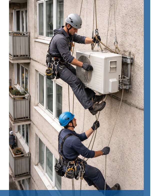 Перенос внешнего блока кондиционера в Липецке от 9355 р.| ВЫСОТНИК-Лпц