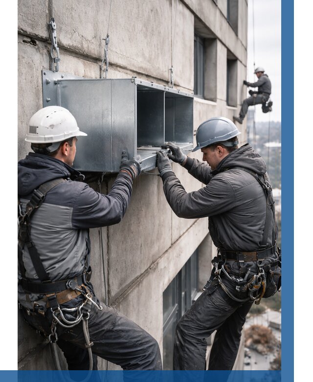 Монтаж вентиляционных коробов в Липецке от 3118 р. | ВЫСОТНИК-Лпц