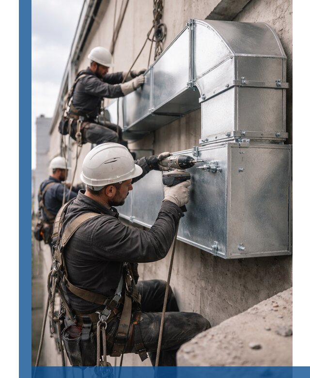 Профессиональный монтаж вентиляционных коробов в Липецке под ключ