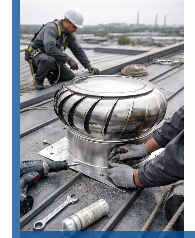 Установка дефлекторов на кровле в Липецке профессионально