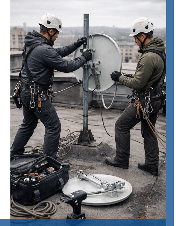 Демонтаж антенн на крыше в Липецке от 4677 р. | ВЫСОТНИК-Лпц