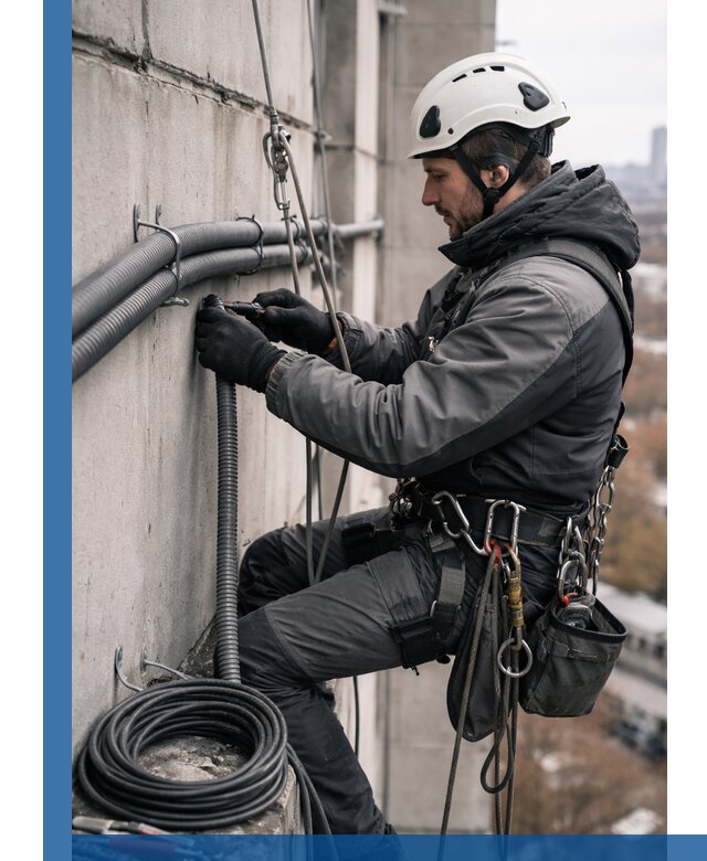 Профессиональный монтаж гофры для кабеля в Липецке с гарантией