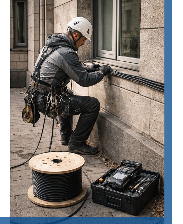 Прокладка оптоволоконного кабеля в Липецке от 832 р. | ВЫСОТНИК-Лпц